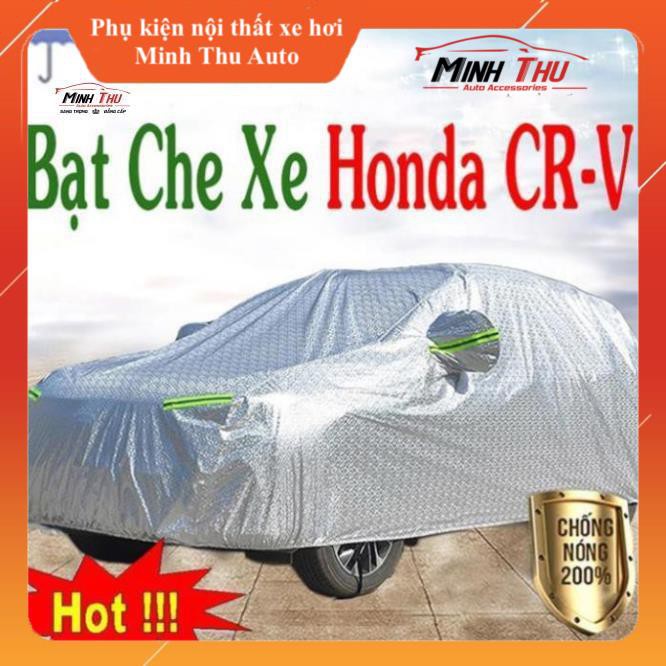 Bạt Phủ Ô Tô HONDA CRV CAO CẤP 3 LỚP Tráng Bạc Cách Nhiệt, Chống Nước, Chống Trộm Gương (hàng cao cấp)