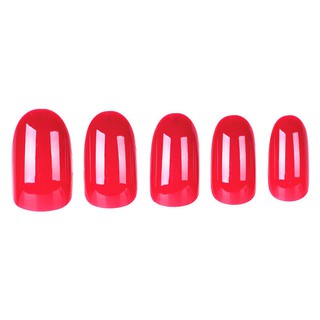 24 móng tay giả dài màu đỏ và đen