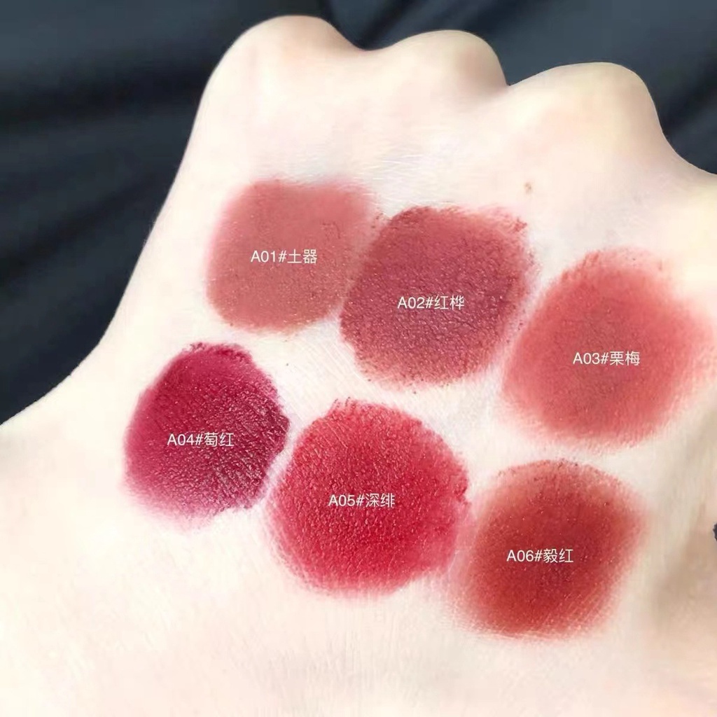 Set 6 Son Môi Dạng Lỏng Lâu Trôi Chống Thấm Nước Màu Sắc Gợi Cảm