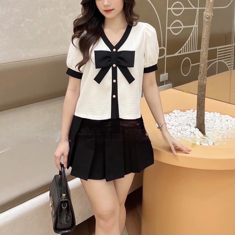 Áo kiểu nữ G510 đi chơi hay công sở đều hợp thời trang, hàng thiết kế đẹp đẳng cấp, có bán kèm chân váy GEM.VN