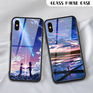 Ốp điện thoại mặt kính Your Name Cho Compatible for iPhone 13 11 12 PRO MAX IPHONE 6 7 8 PLUS 6S PLUS XS MAX X XR 12 MINI SE 2020