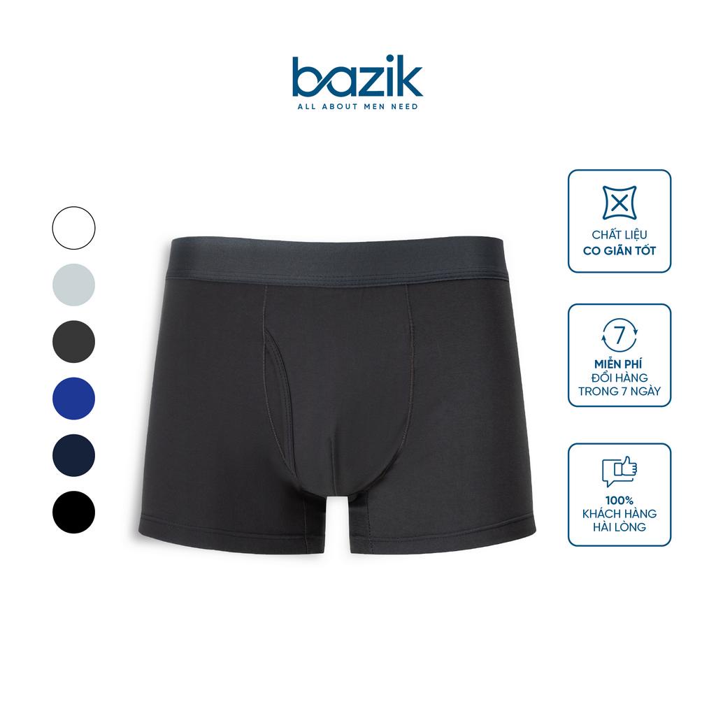Quần lót nam boxer Bazik cao cấp COTTON STRETCH combo 2 cái, Quần sịp co giãn thoáng khí kháng khuẩn