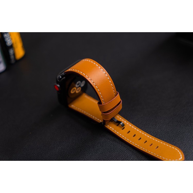 Dây đeo đồng hồ AP Watch S1/S2/S3/S4/S5/S6/S7 - 38/40/41mm, 42/44/45mm Da Genuine Leather Watchband ivalue Cam