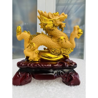 Tượng rồng vàng phong thủy (màu vàng)