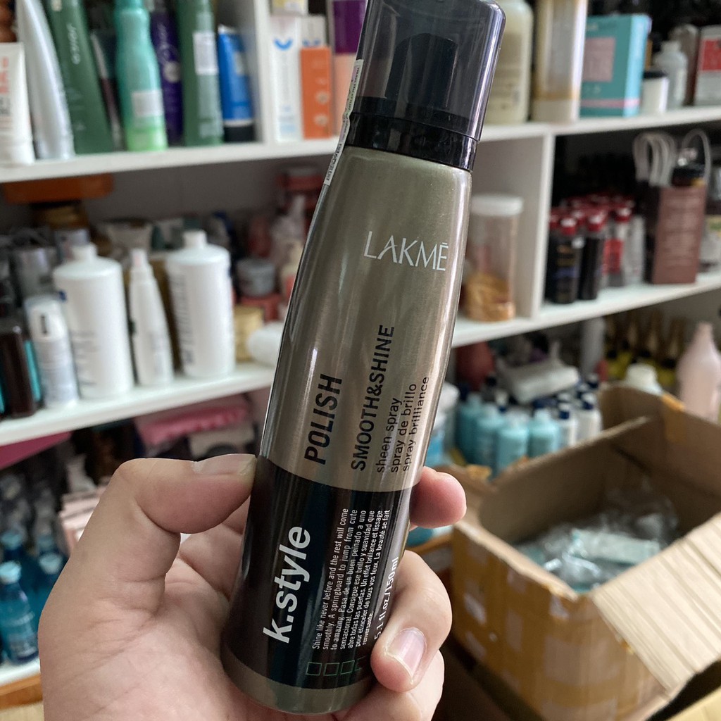 🇪🇸Lakme🇪🇸 Xịt dưỡng bóng không giữ nếp Lakme K.style Polish Smooth &amp; Shine Sheen Spray 150ml