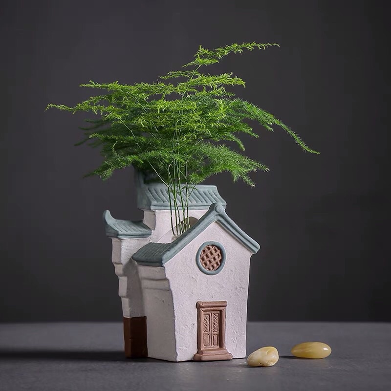 Mô hinh ngôi nhà bằng gốm trang trí nhà cửa/mô hình làng quê