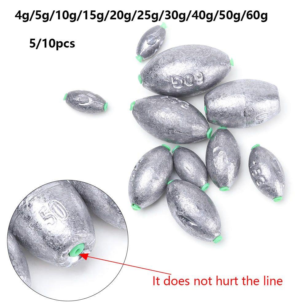 HECCEH Set 5 / 10 Chì Câu Cá Bằng Nhựa Chất Lượng Cao