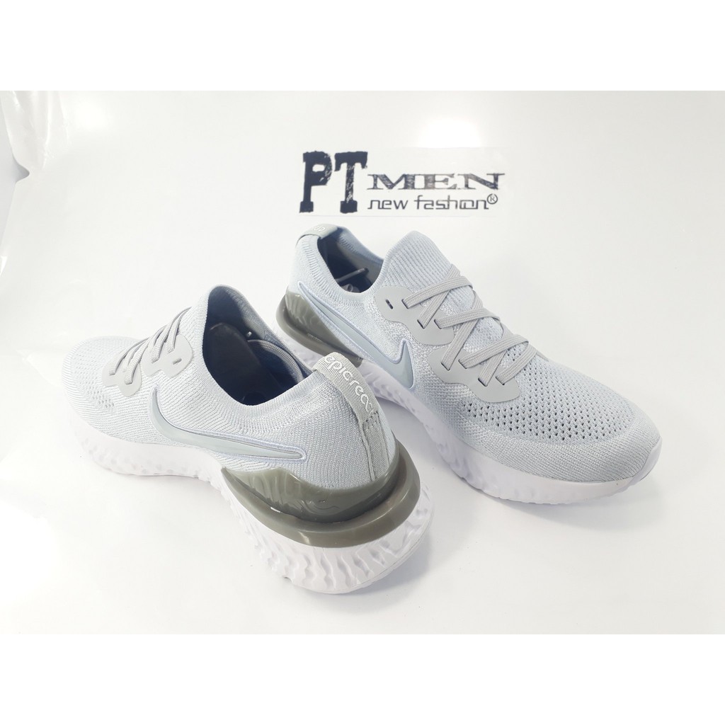 XẢ KHO THANH LÝ - RẺ Giày Sneaker Epic React flyknit 2 Xám tro | Sale Rẻ | Có Sẵn 2020 . 🎁 < ` .