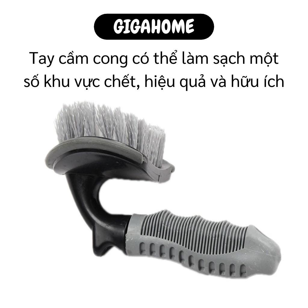 Chổi Rửa Xe GIGAHOME Cây Chổi Cọ Vành Xe, Lốp Ô Tô Chuyên Dụng Tay Cầm Cong 8681