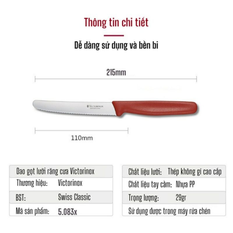 DAO VICTORINOX (RĂNG CƯA ĐẦU BẦU)