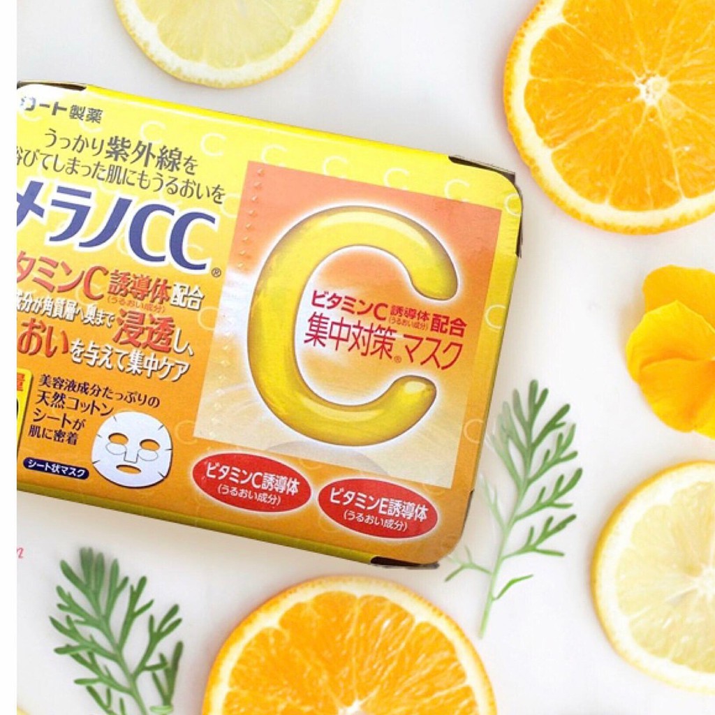 Mặt Nạ Dưỡng Da Vitamin C Melano CC Mask 20 Cái