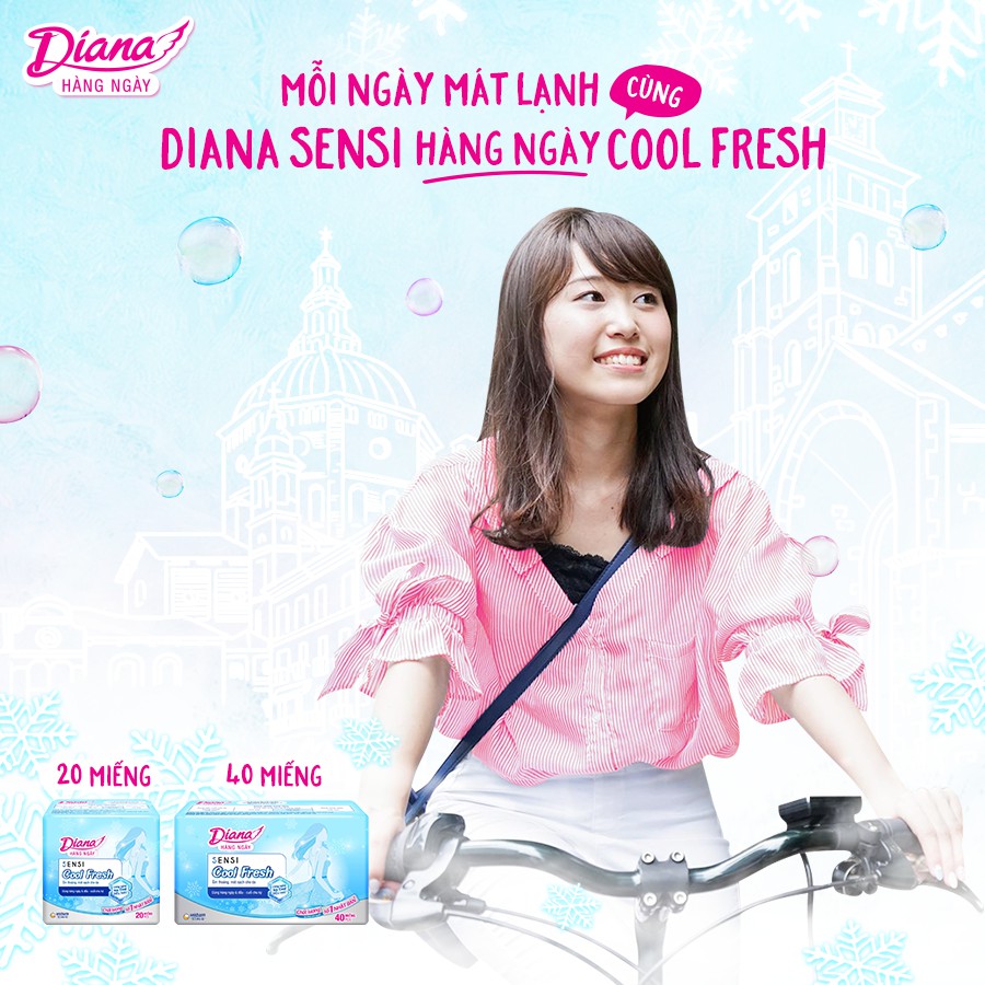 BVS Hằng Ngày Diana Sensi - Băng Vệ Sinh Diana Hàng Ngày SenSi Cool Fresh 20 miếng/Gói