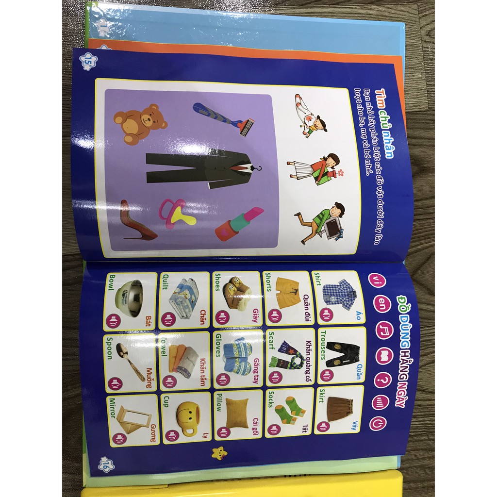 Sách Nói Điện Tử Song Ngữ Anh-Việt Giúp Trẻ Học Tốt Tiếng Anh-Kèm chức năng hát, kể chuyện cho bé 1-6 tuổi - Mới nhất