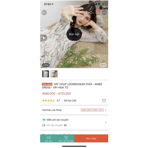 Thanh lí váy hoa thêu