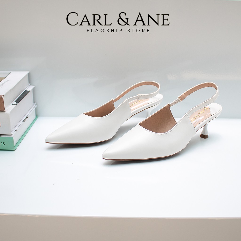 Carl &amp; Ane - Giày cao gót mũi nhọn dáng công sở phong cách Hàn Quốc cao 5cm màu đen - CL013