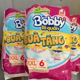 Combo 60 miếng tã quần gói nhỏ bobby size XXL (mẫu trà xanh)