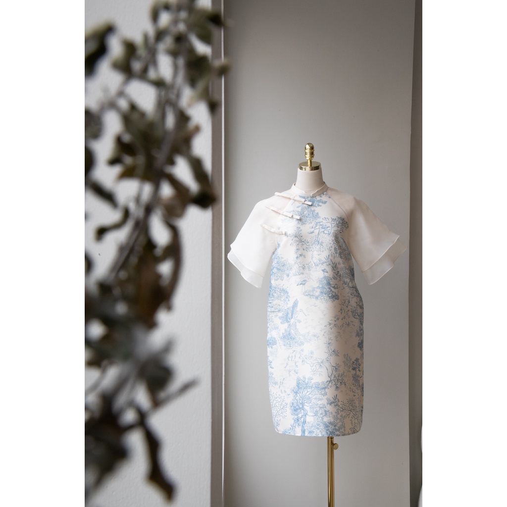 Achelois - Đầm họa tiết Toile De Jouy