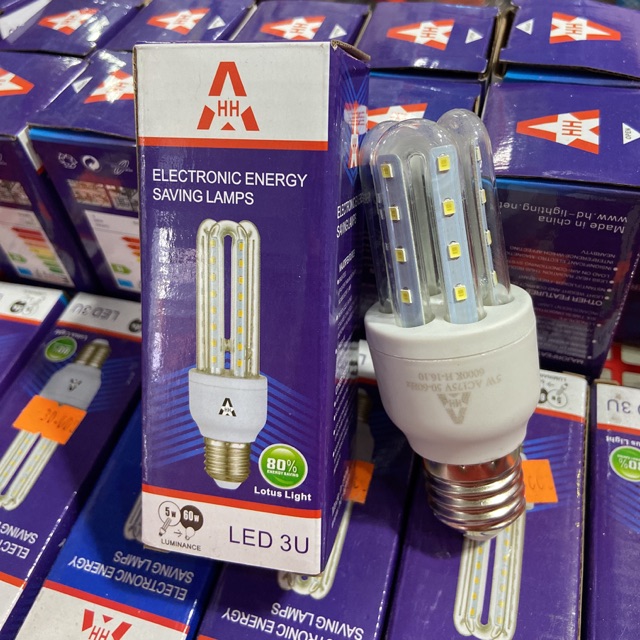 Bóng đèn LED 3U 5W Siêu rẻ, siêu sáng, tiết kiệm điện cho mọi nhà - đuôi E27 - dùng để lắp đèn học, treo trong nhà