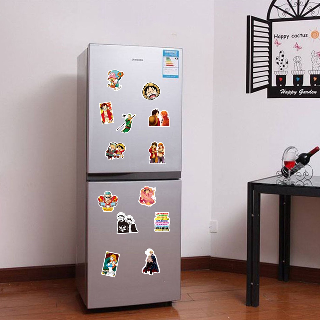 Y&P| Hình Dán Chống Nước ONE PIECE Nhật Bản Anime Mũ Bảo Hiểm Máy Tính Xách Tay Hành Lý Dán Thiết Lập, 50 tờ