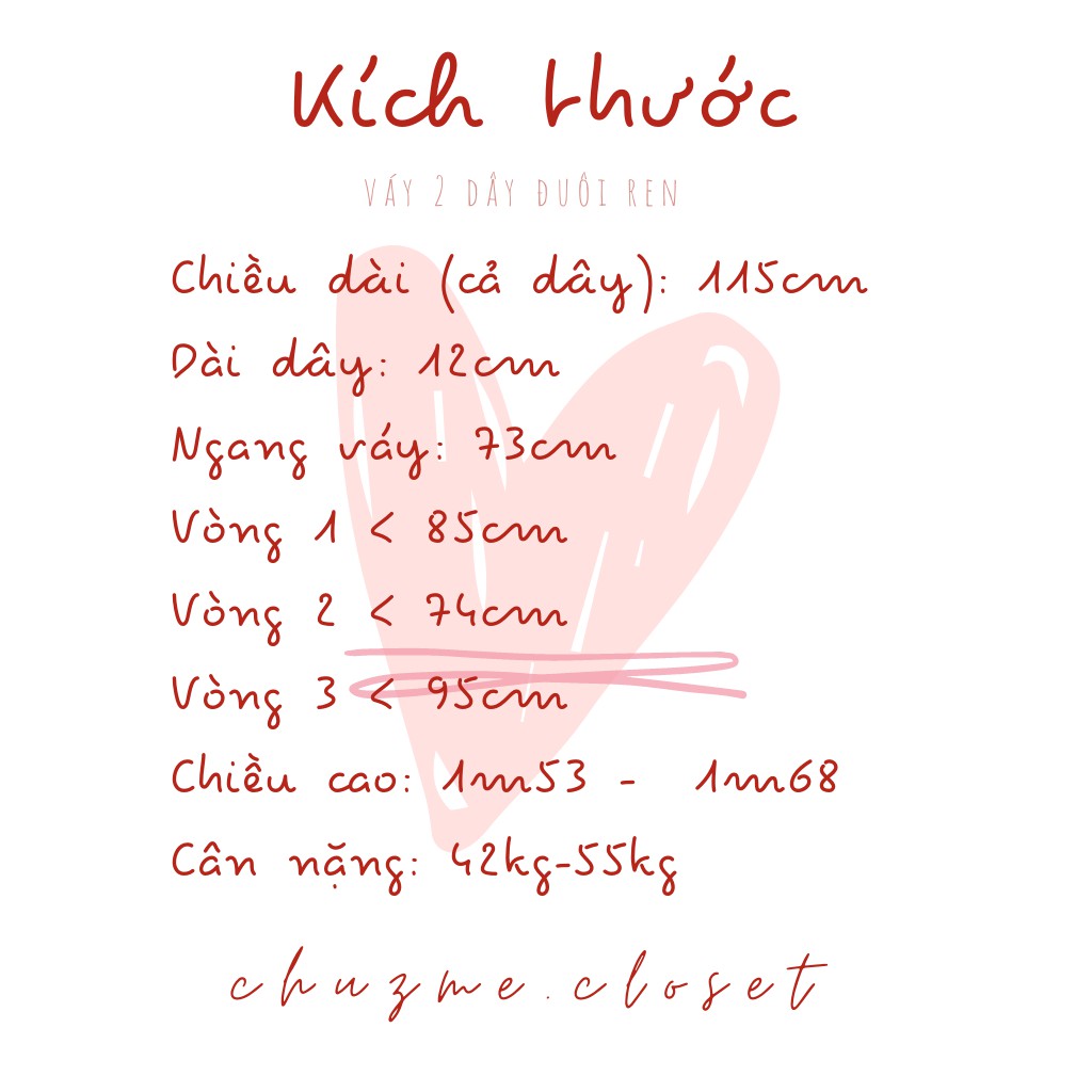 [Ảnh thật] Đầm babydoll 2 dây cổ tim thô đũi viền ren / Váy dây đi biển dáng xoè