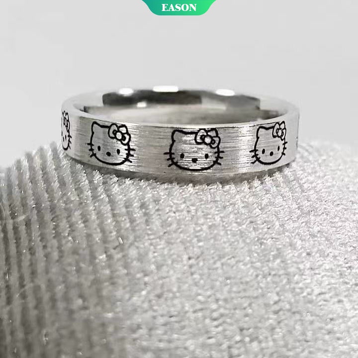 Nhẫn Bạc 925 Họa Tiết Hoạt Hình Disney Sanrios Kawaii Kuromi S925 Có Thể Điều Chỉnh Làm Quà Tặng Cho Bạn Gái