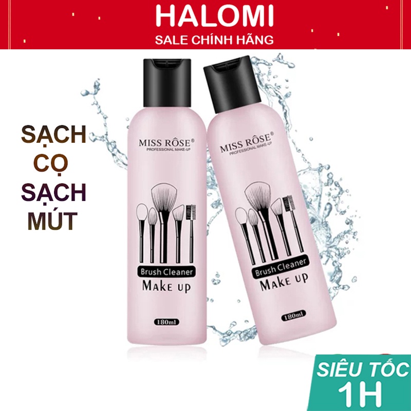 Nước Rửa Cọ Trang Điểm Miss Rose Giặt Mút Siêu Sạch Dễ Sử Dụng HALOMI