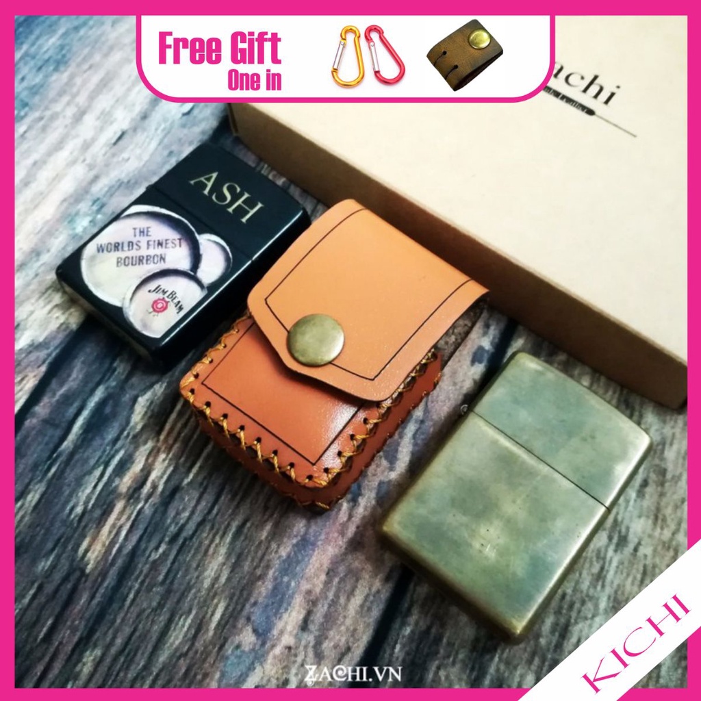 Bao zippo da bò handmade - ZP222