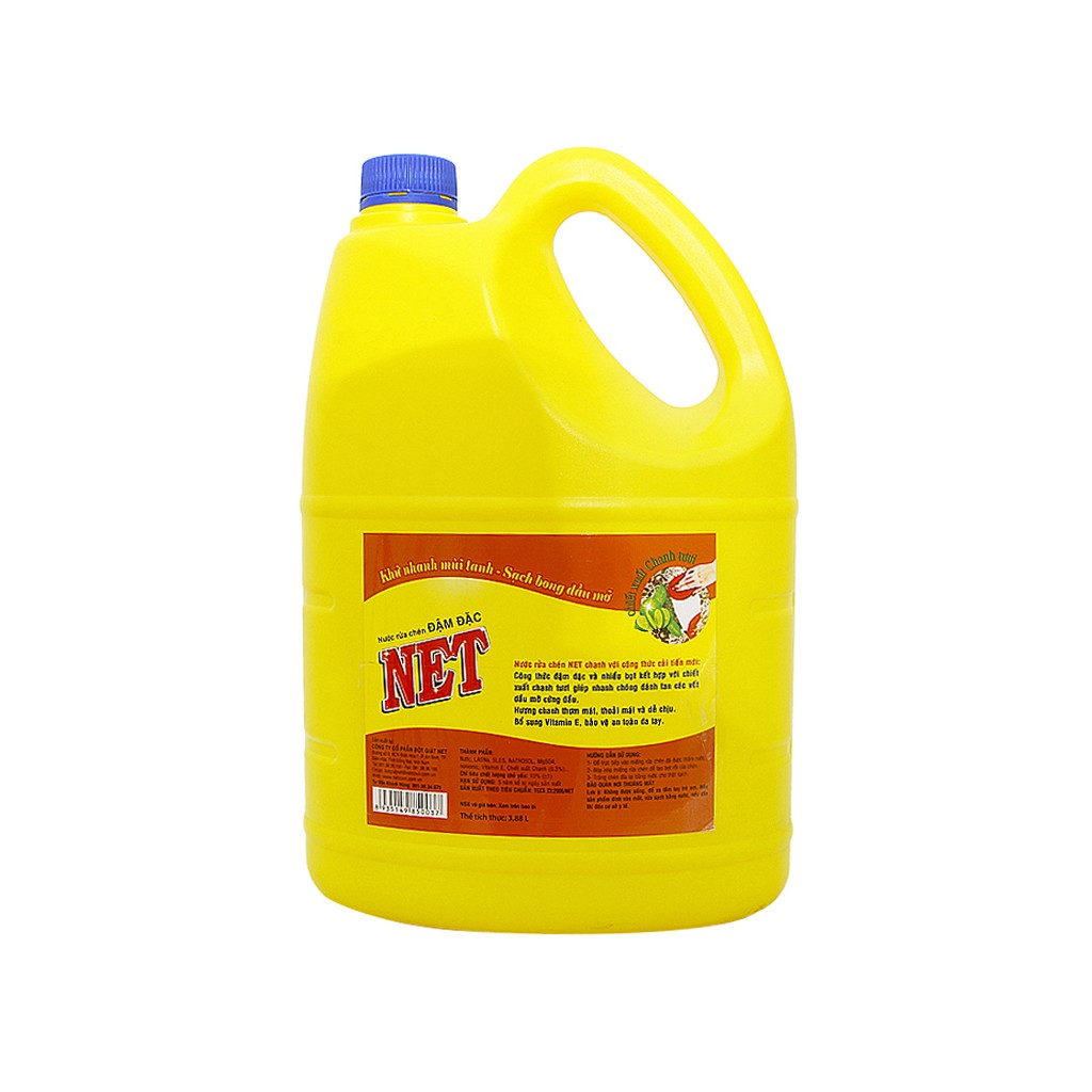 Nước Rửa Chén NET Đậm Đặc Hương Chanh 4KG