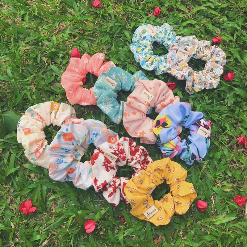 Scrunchies hoa tổng hợp