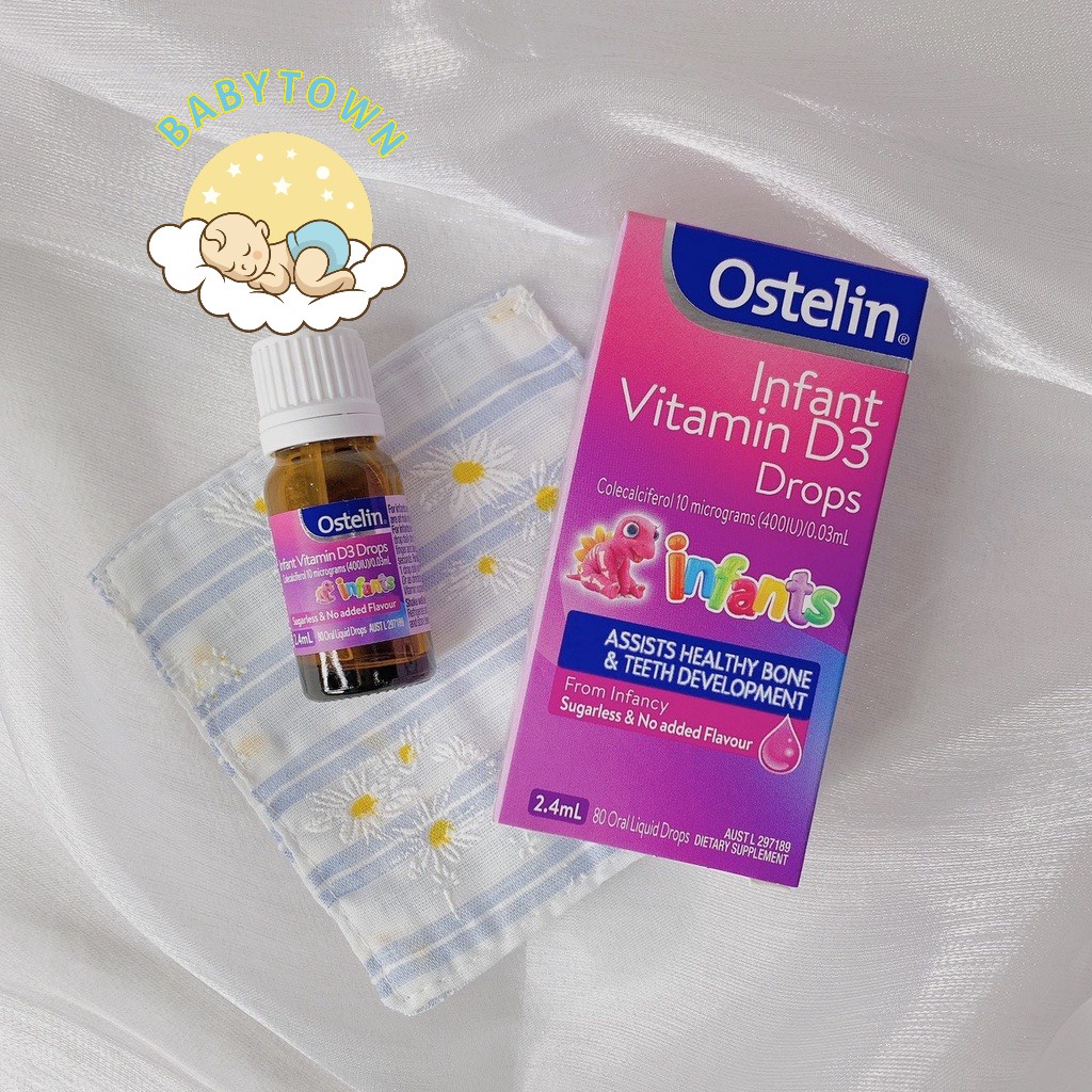 [Chính Hãng] Infant Vitamin D3 drops 2,4ml - Ostelin Liquid 20ml Úc