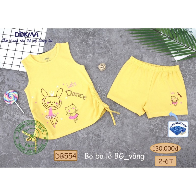 Bộ ba lỗ bé gái Dokma DB554 (Sz 2-6y)