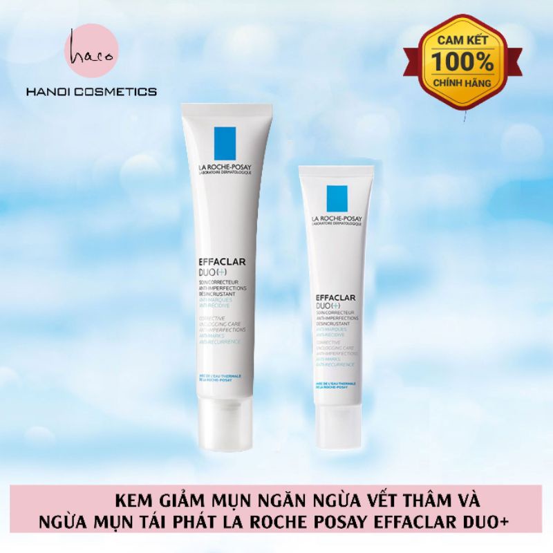 Kem dưỡng giảm mụn, ngừa thâm, thông thoáng lỗ chân lông La Roche-Posay Effaclar Duo+