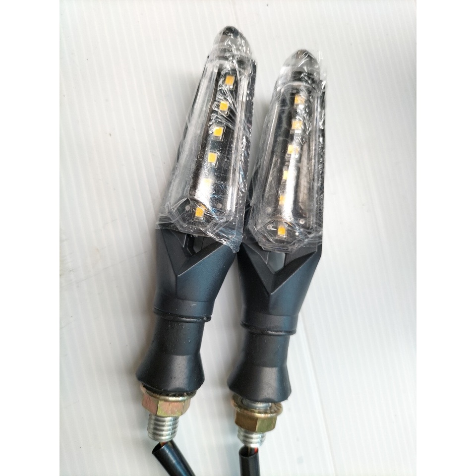 Xi nhan 12V, 48V dạng LED 2 mặt trước sau, gắn xe máy, xe điện Xmen, NIJIA, CAP A, 133 và nhiều loại xe khác nhau