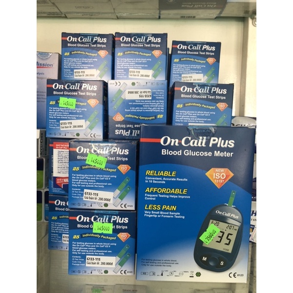 Máy đo đường huyết On Call Plus máy thử tiểu đường theo dõi đo đường huyết on call plus