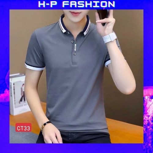 Áo Thun Nam Ngắn Tay Có Cổ 🔵 𝐅𝐑𝐄𝐄 𝐒𝐇𝐈𝐏 🔵 Áo Phông Nam Đẹp Vải Thun Co Giãn Thời Trang Hpfashion - ATNCT33 | BigBuy360 - bigbuy360.vn