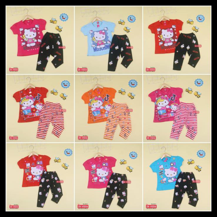 Hello Kitty Settings. Set áo thun + quần dài cho bé gái (5-6 tuổi)