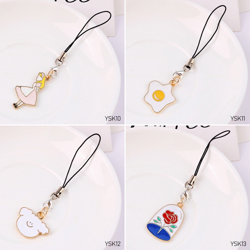 Móc Chìa Khóa Hình Giỏ Hoa/Mèo Dễ Thương Cho Nữ