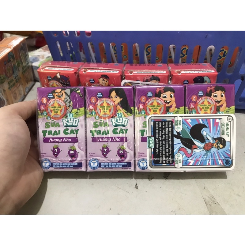 Lốc 4 Hộp Sữa Kun Trái Cây 110ml đủ vị