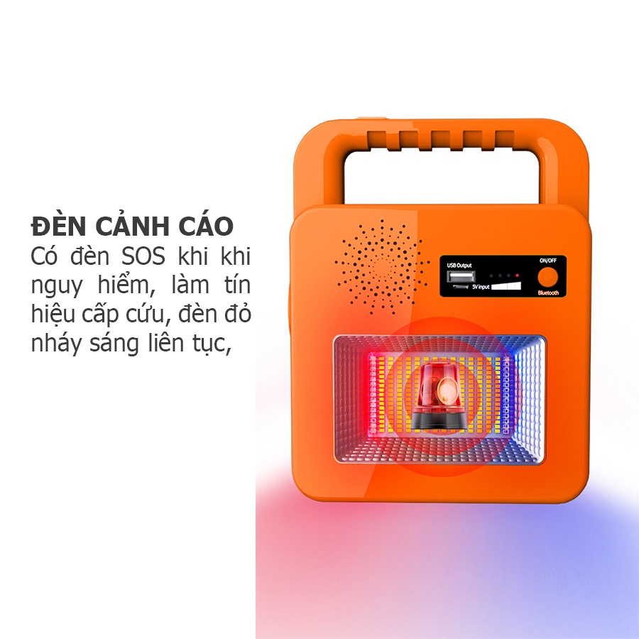 Đèn năng lượng mặt trời đa năng di động, Đèn LED cắm trại Kết hợp loa Bluetooth nghe nhạc