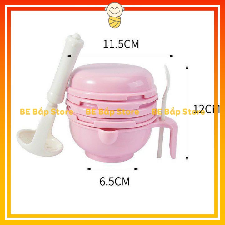 Bộ Dụng Cụ Chế Biến Ăn Dặm Lúa Mạch 10 Chi Tiết Cao Cấp Cho Bé
