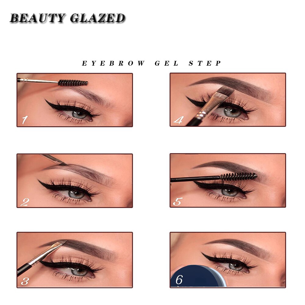 Kem vẽ lông mày chuyên nghiệp BEAUTY GLAZED 5 màu tùy chọn