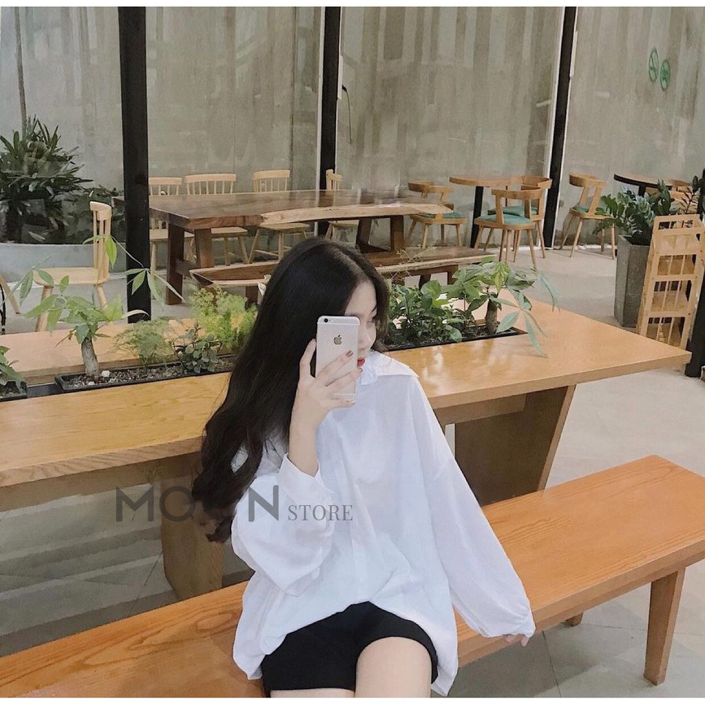 Áo sơ mi tay phồng nữ chất vải lụa Hàn Form rộng tay phồng Oversize Style ULZZANG kiểu cách trẻ trung năng động