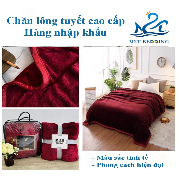 Chăn lông tuyết cao cấp M2T bedding - chăn lông thỏ - chăn mền nhập khẩu - mềm mịn