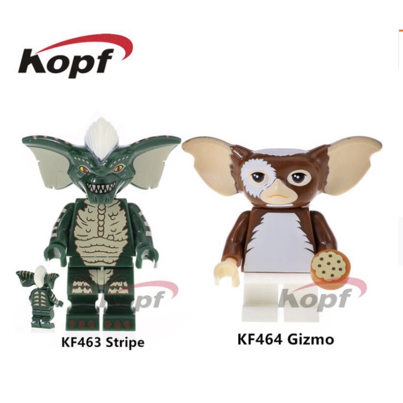 Đồ chơi mô hình nhân vật non lego mini figure - Stripe, Gizmo trong Green Gremlins (kf463, kf464)