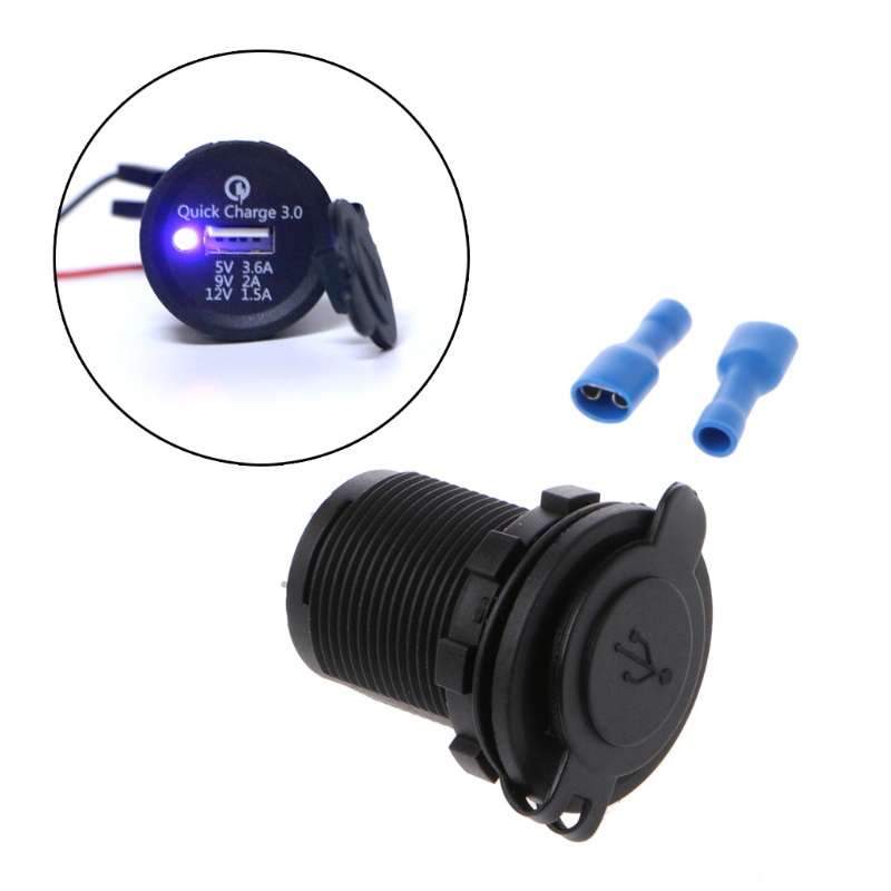 Tẩu Sạc Điện Thoại Nhanh Cổng USB Cho Xe Hơi