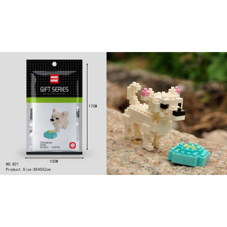 Đồ chơi lắp ráp mô hình động vật dễ thương legonano WISE HAWK B01-B26