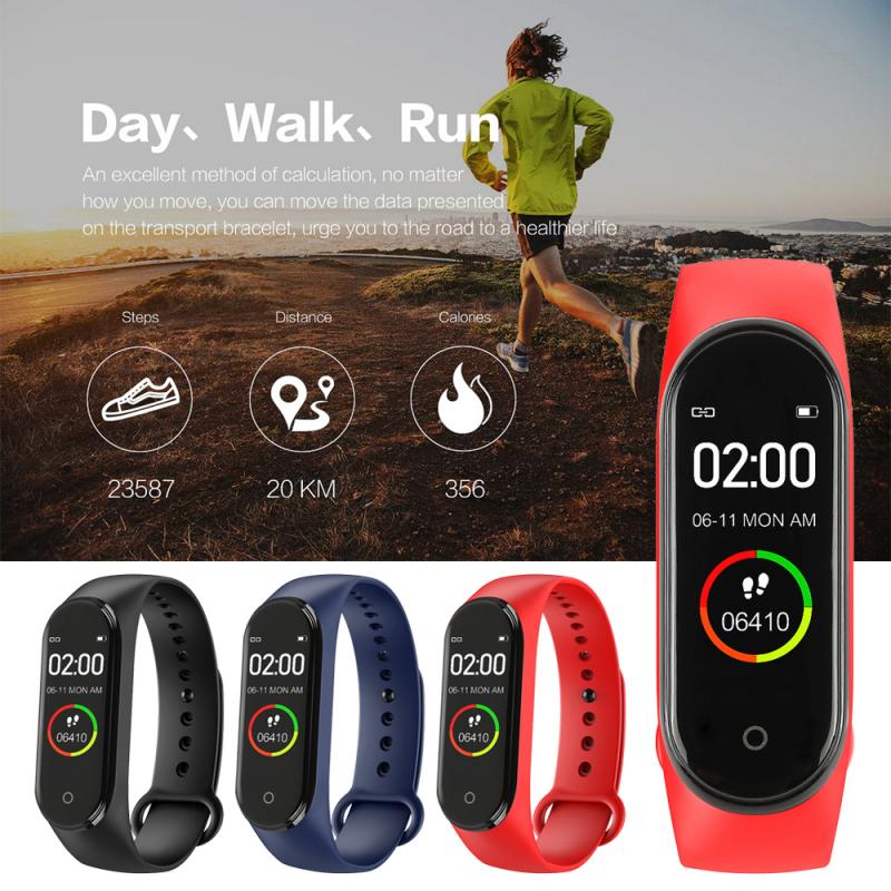 M4 Smart Watch Smart Bracelet Blood Pressure Heart Rates Fitness Tracker Smartwatch Health Wristband Sport Pedometer YUE