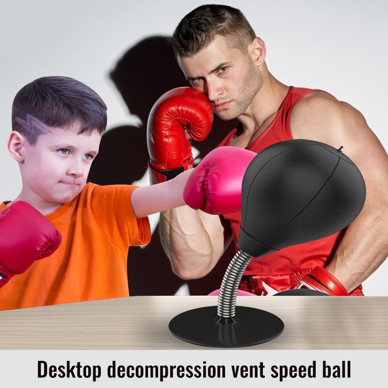 Găng Tay Boxing Bằng PU Để Bàn Giảm Căng Thẳng ​​Quả Bóng Tập Luyện Tốc Độ Và Chiến Đấu Tốc Độ