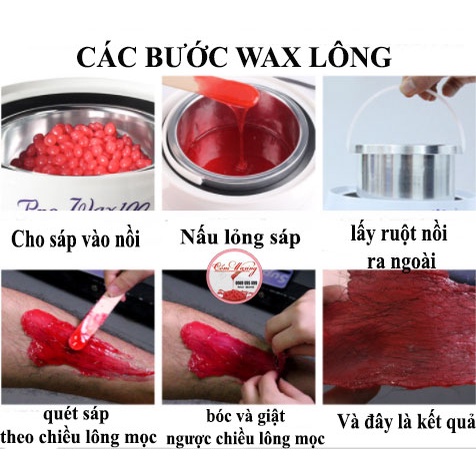 [Ngọc trai] Sáp wax lông nóng hạt đậu 100g tặng kèm que wax