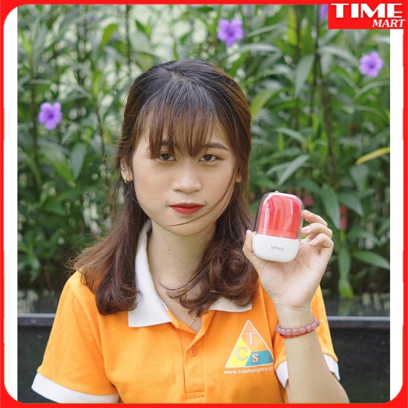 [CHÍNH HÃNG] Máy rửa mặt Xiaomi inFace gen2 (đỏ) lông dài và êm hơn (MẪU MỚI 2022) [TIME_MART siêu thị tiện ích]